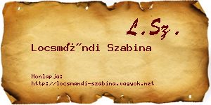 Locsmándi Szabina névjegykártya